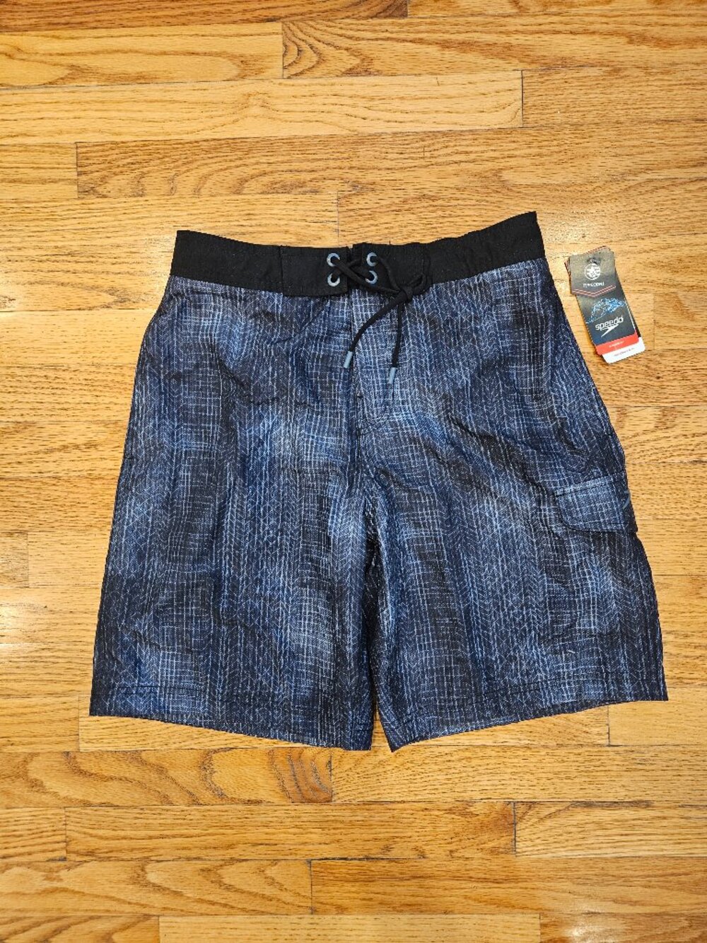 Speedo Mans Swimming Trunk Black/Blue Size S NWT